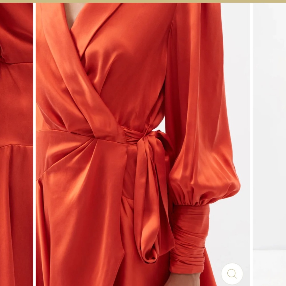 Zimmerman silk wrap mini dress (crimson) - Picture 4 of 6